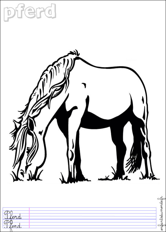 coloriage cheval 2